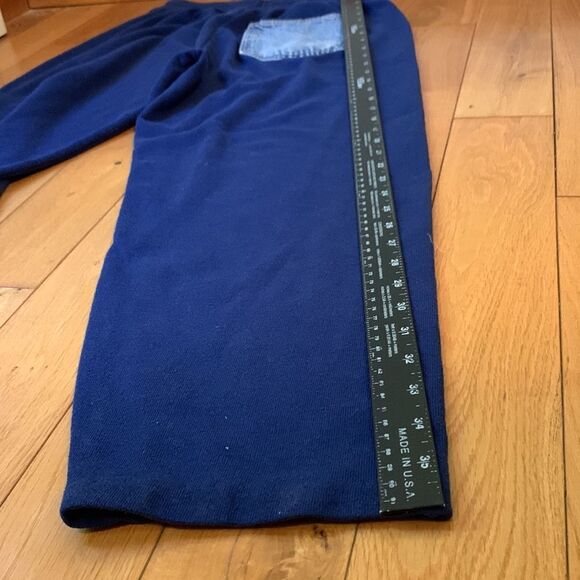 Y2K Fruit Of the Loom high rise Retro Navy Sweatpants & Denim Pocket size Med - Picture 13 of 15